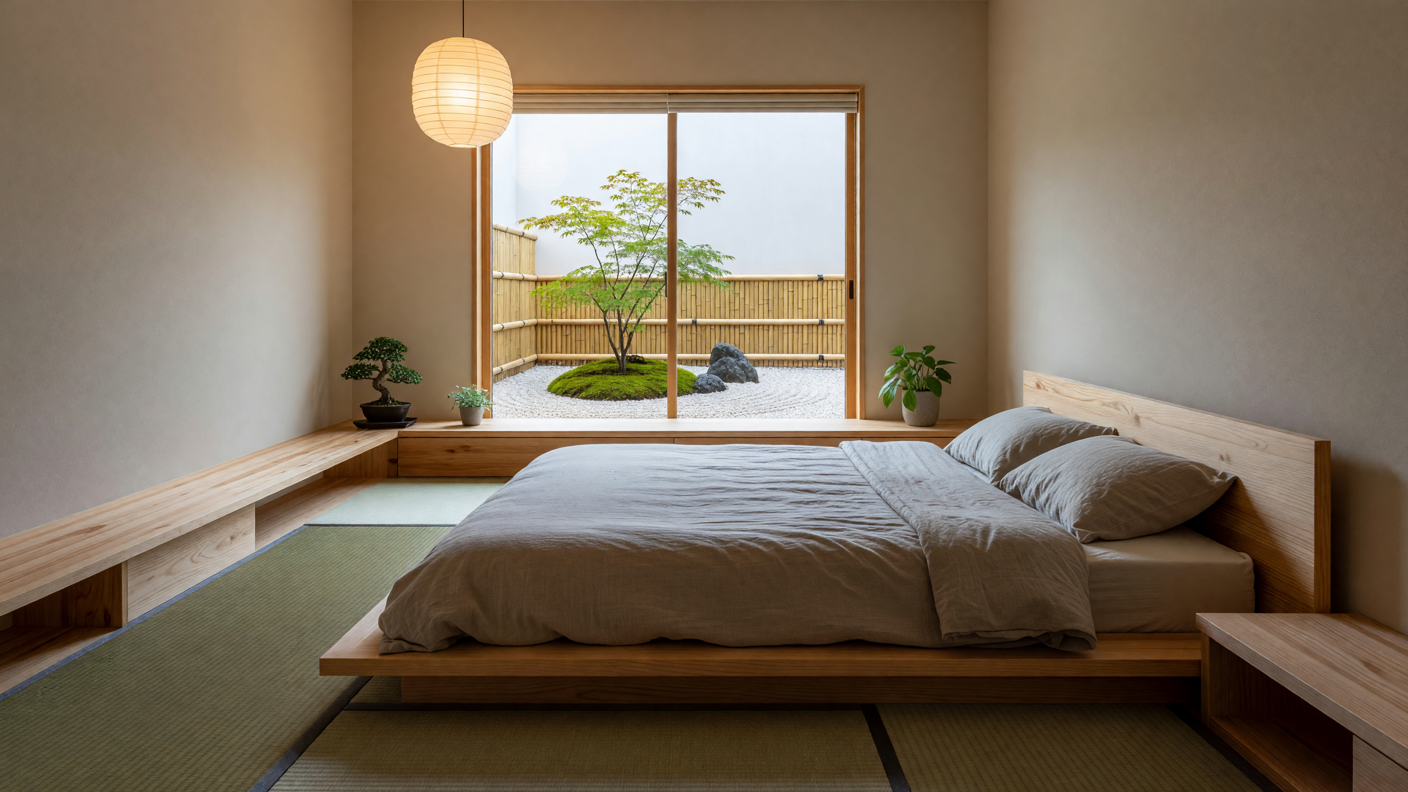 静かな休息のための寝室