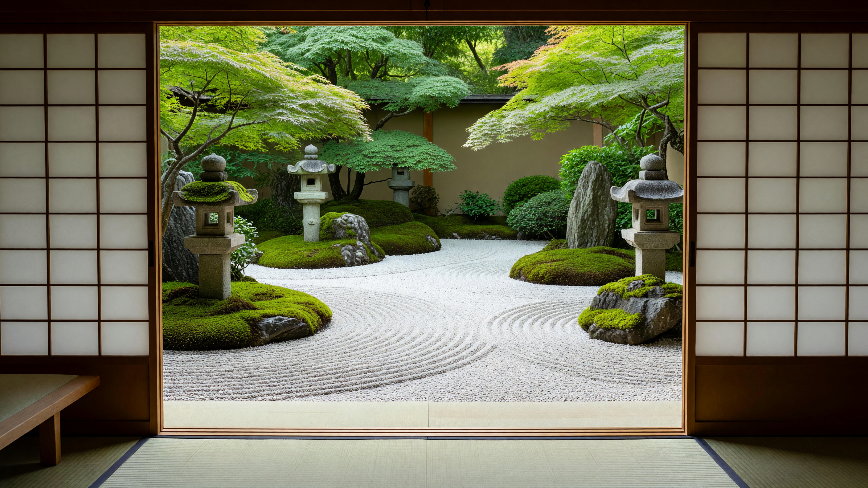 小さな植栽と室内のつながり